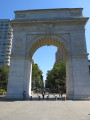 Triumphal arch, with two eagles, spandrel figures, two pier sculptures