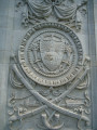 Triumphal arch, with two eagles, spandrel figures, two pier sculptures