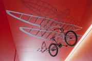 Three 'flying bicycle' scultpures