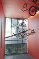 Three 'flying bicycle' scultpures