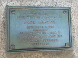 Plaque on plinth