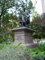 Portrait statue on pedestal