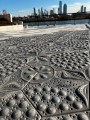 Embossed concrete pathways