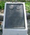 Plaque with two relief medallions on plinth