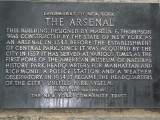 Arsenal Landmark Plaque, 2012, NYC Parks