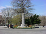 Octagon obelisk, incised letters