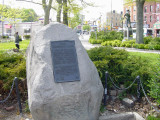 Tablet on natural boulder