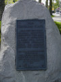 Tablet on natural boulder