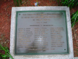 33 plaques on limestone plinths, trees