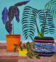 Nick Wildermuth, Floor Plants, 2017, acrylic on canvas, courtesy of the artist