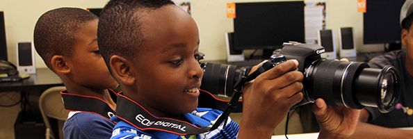 boy with camera