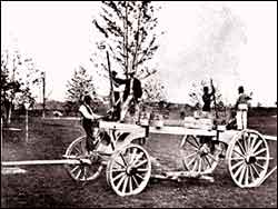 Photo of the Tree Moving Machine, Prospect Park, ca. 1871