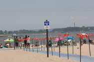 A Mobi-Mat at Orchard Beach. Photo: Malcolm Pinckney, Parks