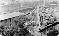 Backyard Garden and Shipyards, Brooklyn Heights, 1899, Brooklyn Historical Society