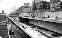 <em>Brooklyn Queens Expressway and Brooklyn Heights Promenade Construction</em>, August 18, 1948, New York City Parks Photo Archive