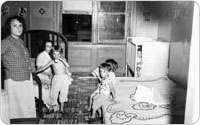 Interior of Lincoln Square Tenements, circa 1956, New York City Parks Photo Archive