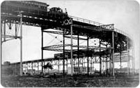 110th Street Curve, Ninth Avenue IRT Elevated Line, c. 1889, New-York Historical Society