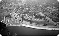 Aerial view of Owl's Head Park and Shore Road, September 8, 1937, New York City Parks Photo Archive