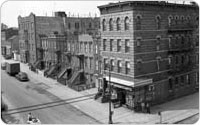 Properties on the corner of Bergen and Schenectady, prior to construction, c. 1950, New York City Parks Photo Archive