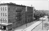 Property on Bergen St, view towards Troy Ave, prior to construction, c. 1950, New York City Parks Photo Archive