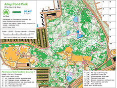 alley pond park orienteering course map intermediate 1