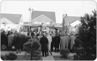 Relocation of a House, Clearview Expressway Easement, December 2, 1958, New York City Parks Photo Archive