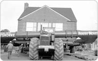 Relocation of a House, Clearview Expressway Easement, December 2, 1958, New York City Parks Photo Archive