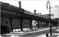 View North of Highline, from Washington and West 12th Streets, February 28, 1935, Alajos Schuszler/New York City Parks Photo Archive