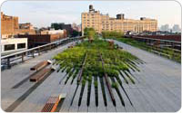 Washington Grasslands, Aerial View of the High Line over Little West 12th Street, 2009, ©Iwan Baan, photograph courtesy of Friends of the High Line