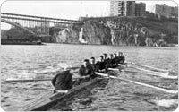 Columbia University Rowers on Harlem River, 1953