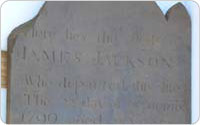 James Jackson Gravestone, 1799, from Washington Square Park (excavated 2009)