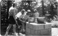 Girl Scouts cooking