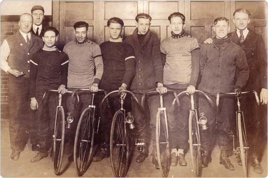 Bicycle riding club, circa 1930s?