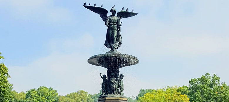 angel of the waters sculpture at Bethesda Terrace in Central Park