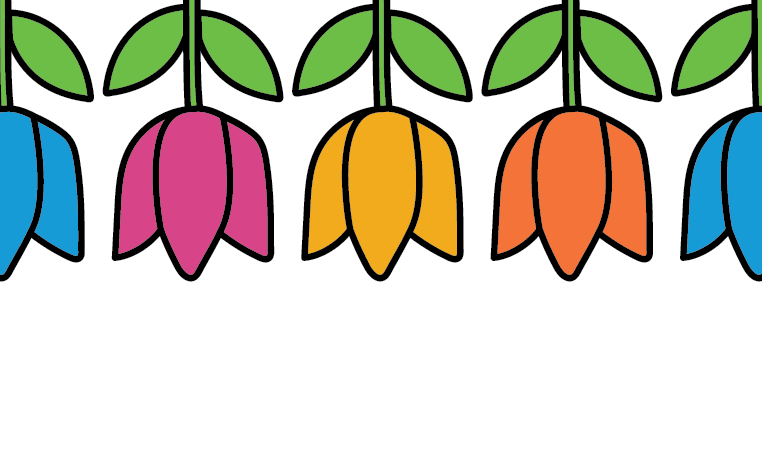 illustration of tulips in various colors