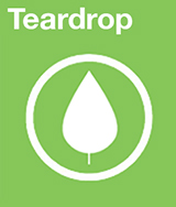 leaf shape teardrop symbol