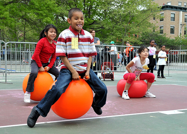 Boy on hippity hop