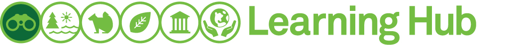 learning hub banner. Explore icon is highlighted