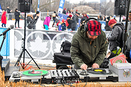 A DJ leads the Jam in a party