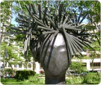 Manolo Valdes, Dama II, 2003, Dante Park at 63rd Street, Broadway, and Columbus Avenue