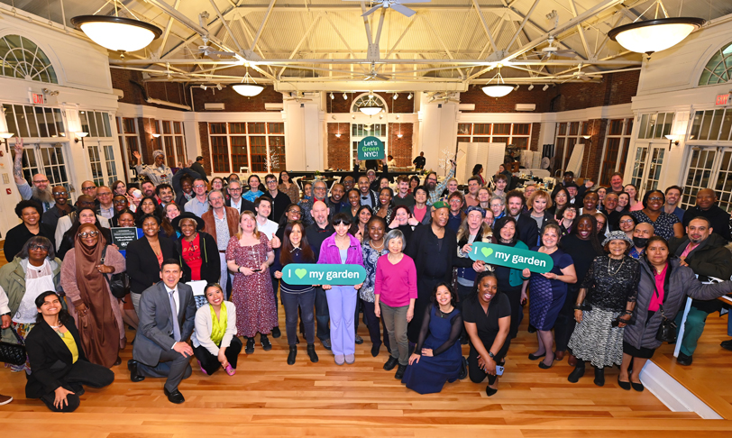 GreenThumb staff, awardees and attendees at GreenThumb Garden Recognition Awards