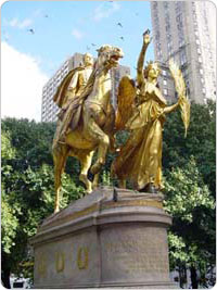 Sherman Monument in Grand Army Plaza, Manhattan, December 2004.