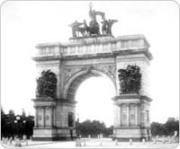 Soldiers and Sailors Memorial Arch, Grand Army Plaza, Brooklyn, circa 1910. Courtesy of Parks Photo Archive, Neg. 24342.