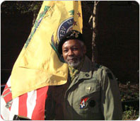 A veteran at the Vietnam Veterans Plaza Rededication, November 9, 2001. Photo by Spencer T. Tucker.