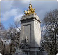 Maine Monument in Central Park, January 30, 2007.