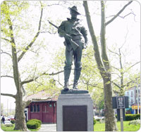 Hiker statue, May 2, 2006.