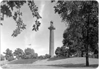 August 24, 1941 image of the Prison Ship Martyrs Monument in Fort Greene Park. Courtesy of Parks Photo Archive, August 24, 1941.