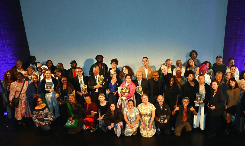 Group photo of recognition awards recipients and GreenThumb staff