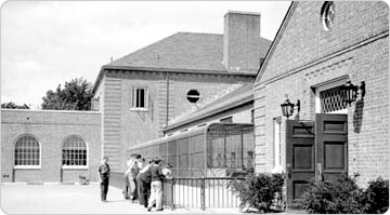 A general view of the cages at the zoo in Barrett Park, August 31, 1936. Courtesy of the Parks Photo Archive, Neg. 9575.