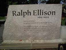 A stone marker from Riverside Park’s Ralph Ellison Memorial, Manhattan.